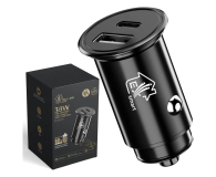 ExtraLink SMART LIFE CAR CHARGER 38W 1X USB-C 1X USB-A BLACK - 1570045 - zdjęcie 1